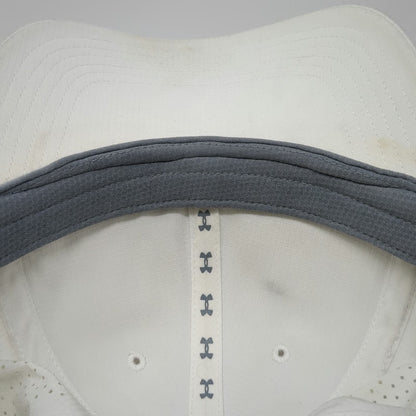 Under Armour Baseball Cap White One Size Strapback UA Golf Hat Breathable Logo