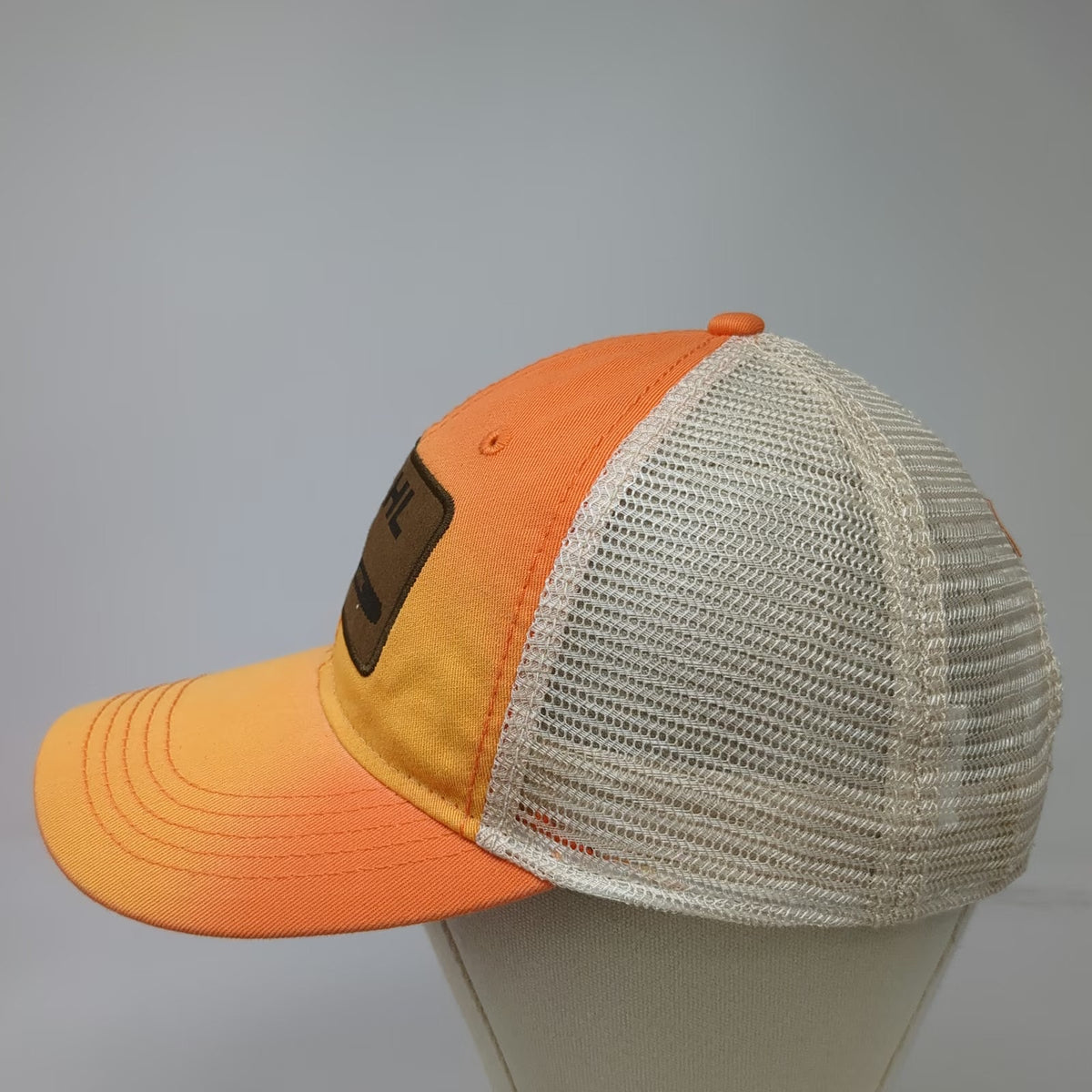 Stihl Trucker Hat Orange One Size Chainsaw Patch Mesh Snapback Tool Logo Cap