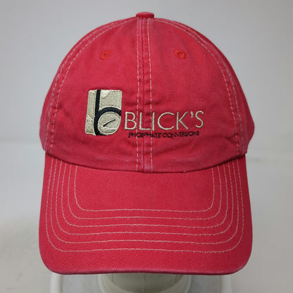 Beaver Caps Baseball Cap Red One Size Cotton Strapback Blicks Phosphate Hat Logo