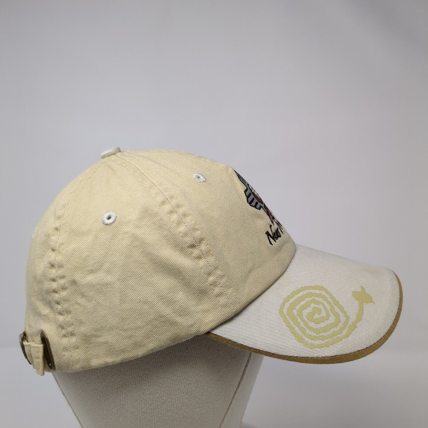 New Mexico Slideback Hat Tan One Size Adjustable Embroidered Polar