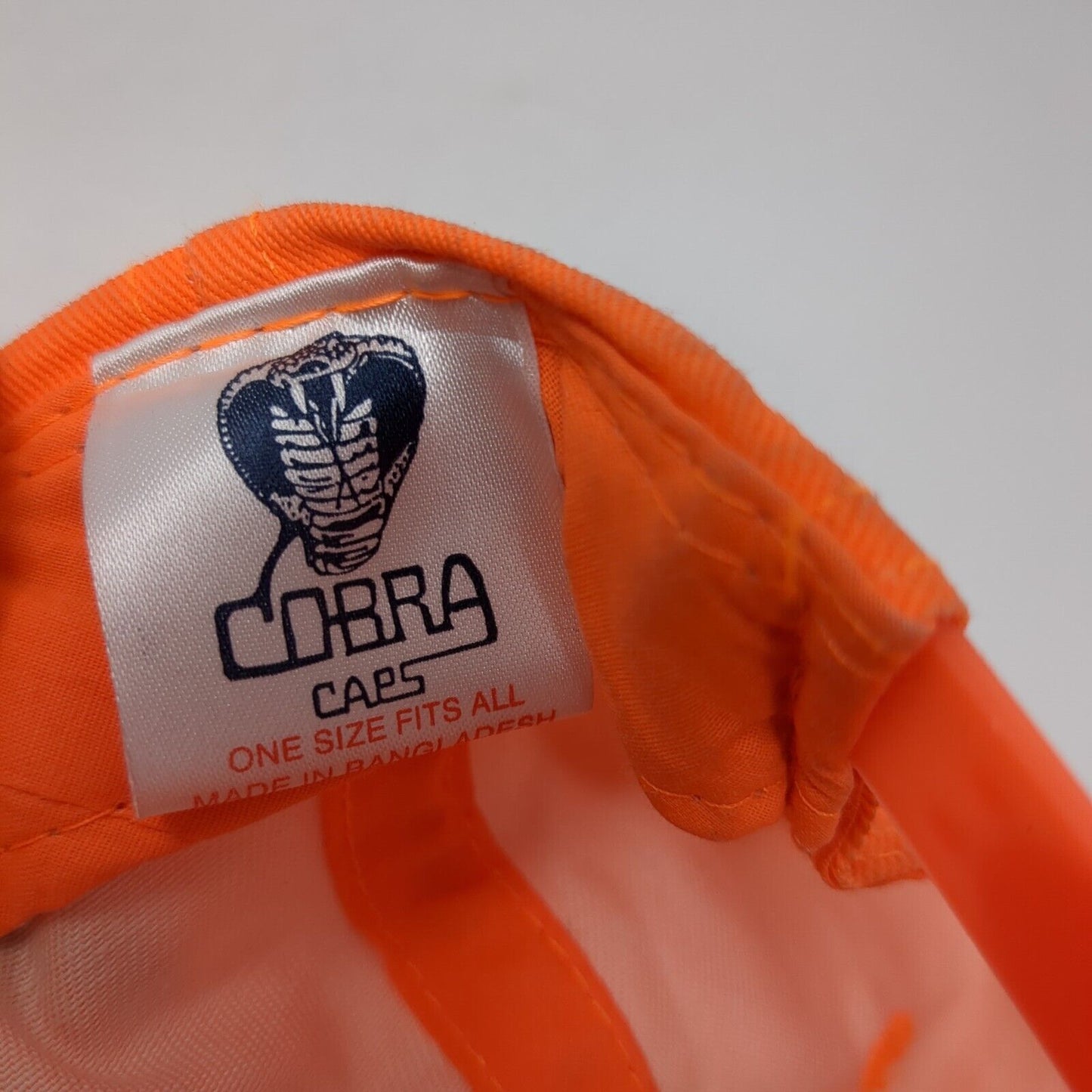 Macedonia Game Preserve Snapback Hat Orange OS Adjustable 6 Panel Rope Cobra