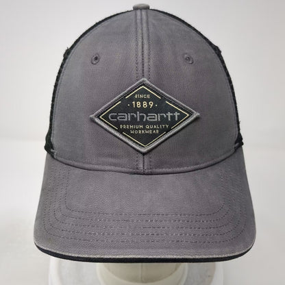 Carhartt Gray Trucker Hat One Size Mesh Snapback Workwear Embroidered Patch