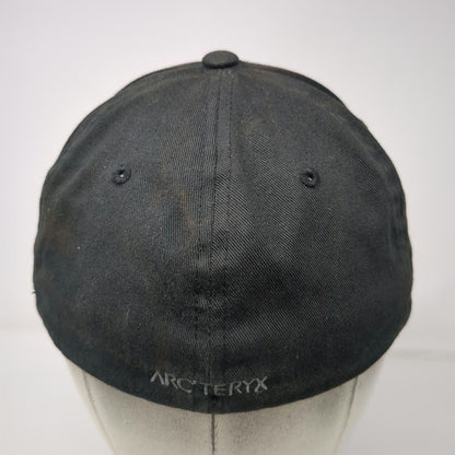 Arc'teryx Baseball Cap Black One Size Flexfit Skeleton Logo Cotton Curved Hat
