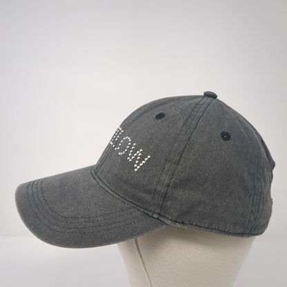 Manilow Rhinestone Slideback Hat Gray One Size Adjustable Authentic Pigment