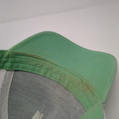 PUMA Snapback Trucker Hat Green One Size Adjustable Striped Mesh Back