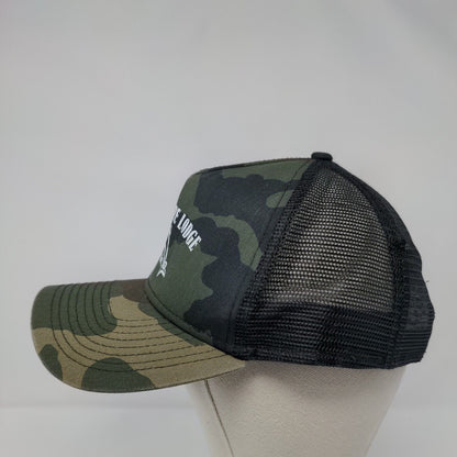 North Shore Lodge Warm Lake ID Snapback Trucker Hat Camouflage OSFM New Era