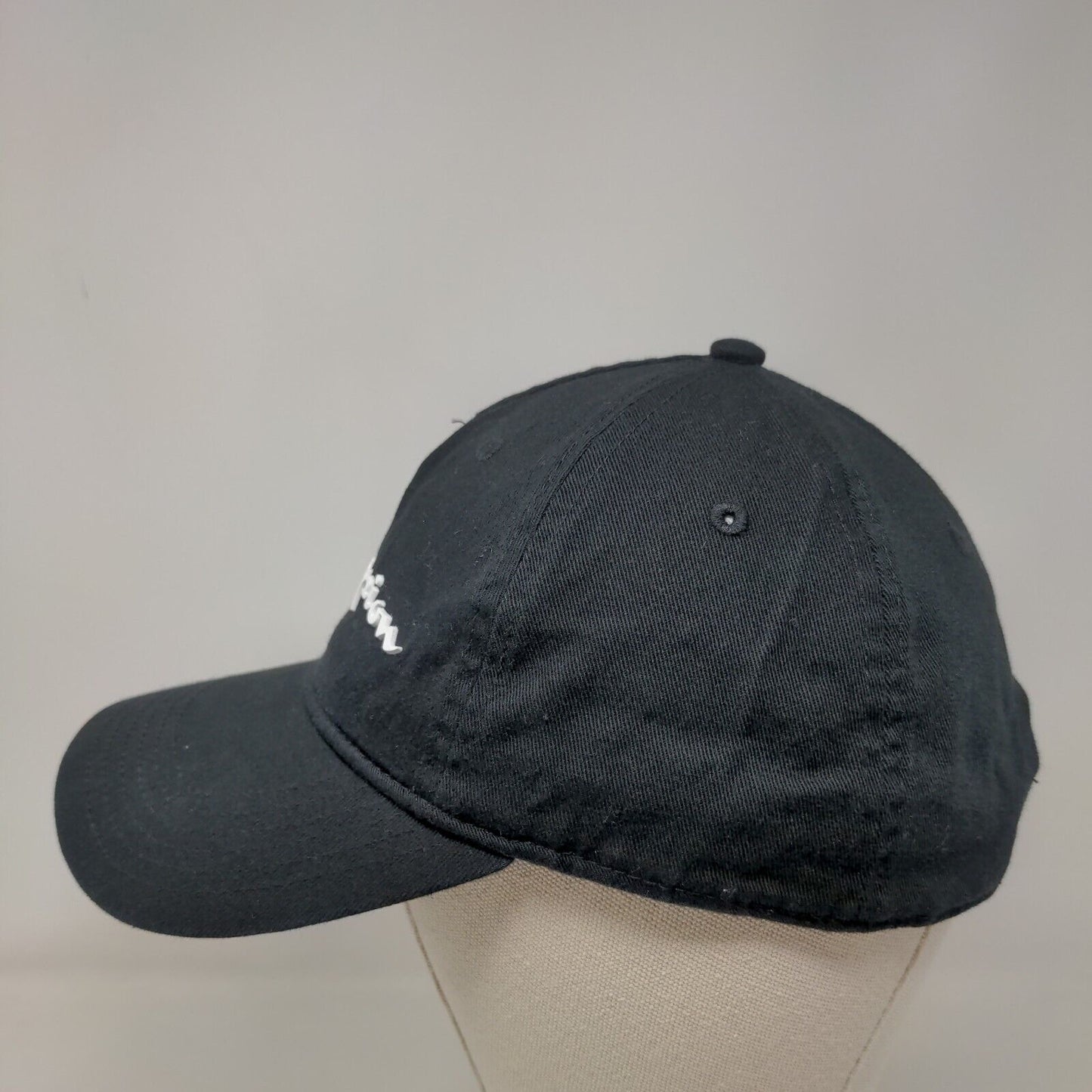 Champion Slideback Hat Black OSFA Adjustable 6 Panel Vent Holes