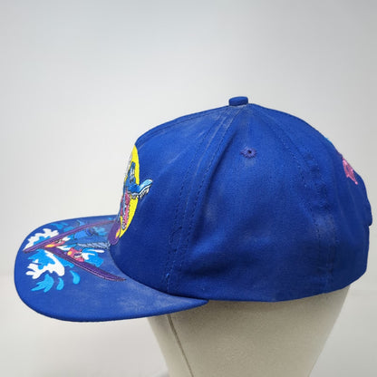 Disney Blizzard Beach Ice Gator Blue Snapback Hat One Size Made in USA Graphics