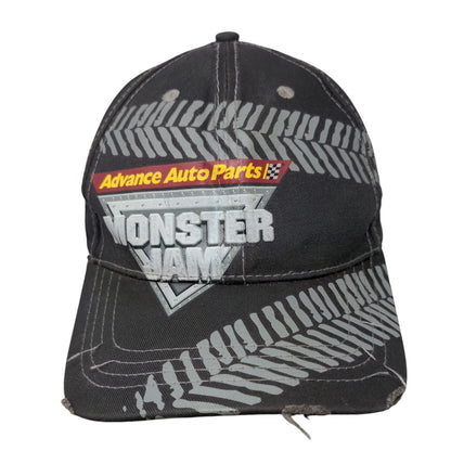 Monster Jam Advance Auto Parts Strapback Hat Gray OSFA Adjustable 6 Panel