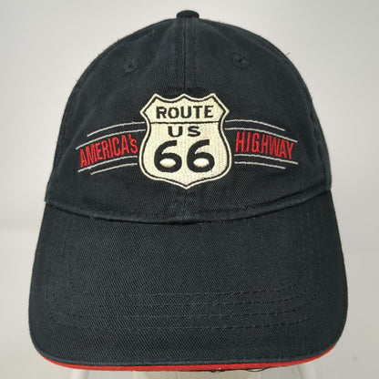 Open Road Route 66 America's Highway Baseball Cap Black One Size Strapback Hat