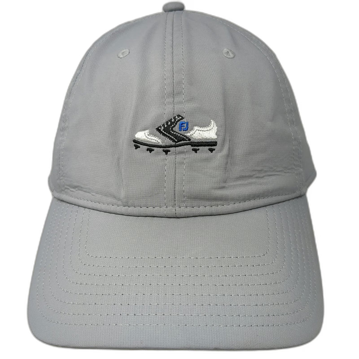 FootJoy Gray Baseball Cap One Size Golf Shoe Logo Performance Slideback Hat