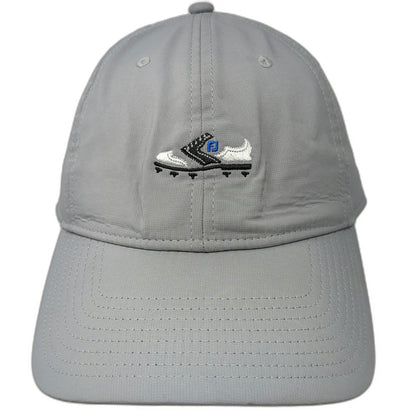 FootJoy Gray Baseball Cap One Size Golf Shoe Logo Performance Slideback Hat