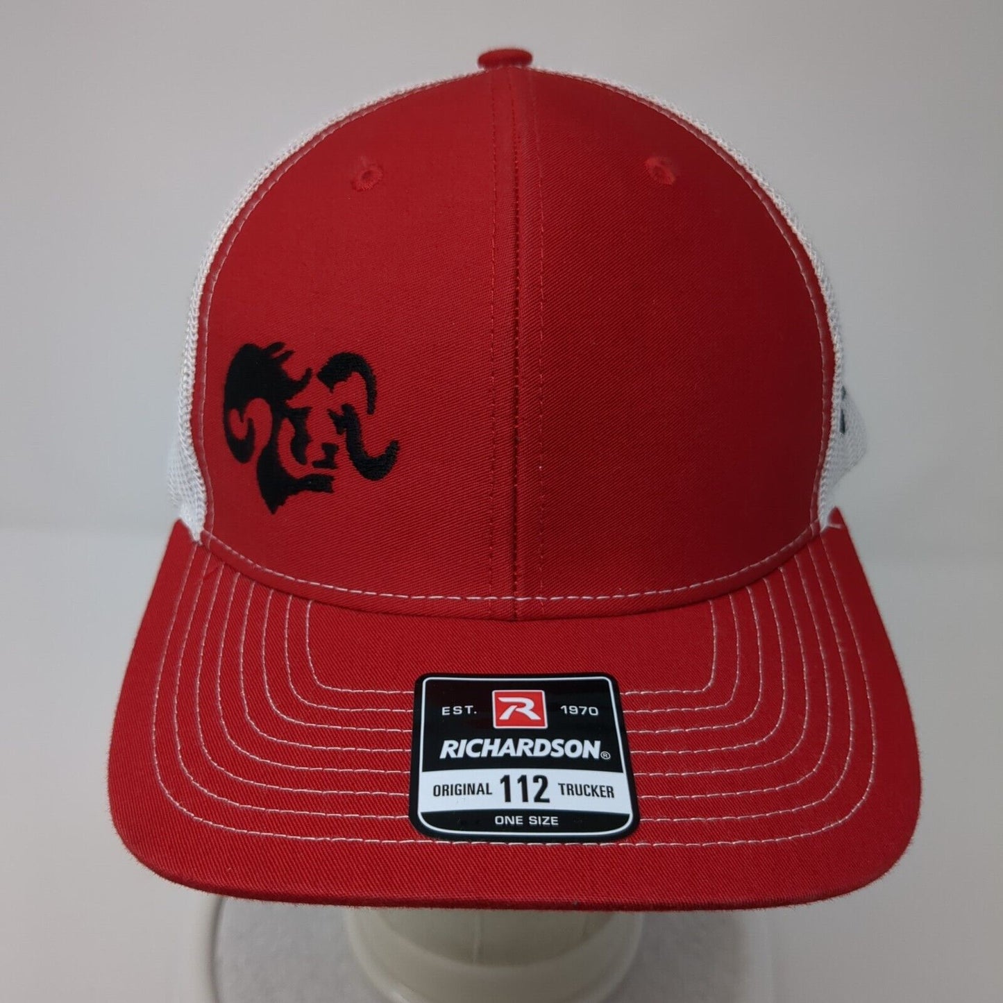 Power Engineers Snapback Trucker Hat Red OS Adjustable Mesh Back Richardson