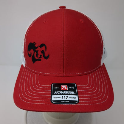 Power Engineers Snapback Trucker Hat Red OS Adjustable Mesh Back Richardson