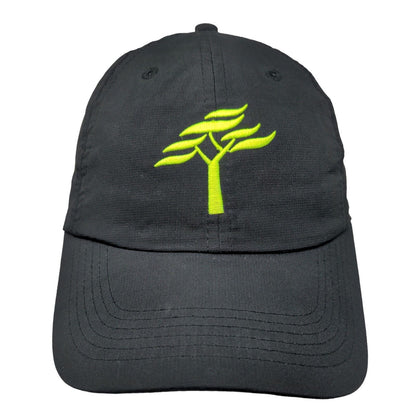 Imperial Strapback Hat Black OSFA Embroidered Logo Adjustable 6 Panel