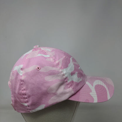 Port Authority Strapback Hat Pink Camouflage One Size Embroidered 6 Panel