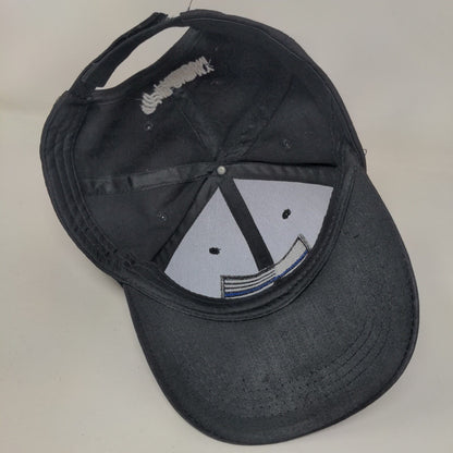 USA Flag Strapback Hat Black One Size Embroidered Love My Freedom Back The Blue