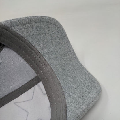 Glitter Star Strapback Hat Gray One Size Adjustable Lightweight 6 Panel Cotton