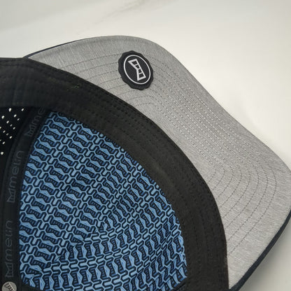 Melin Trucker Hat Black L Hydro Odysea Snapback Perforated Logo Patch
