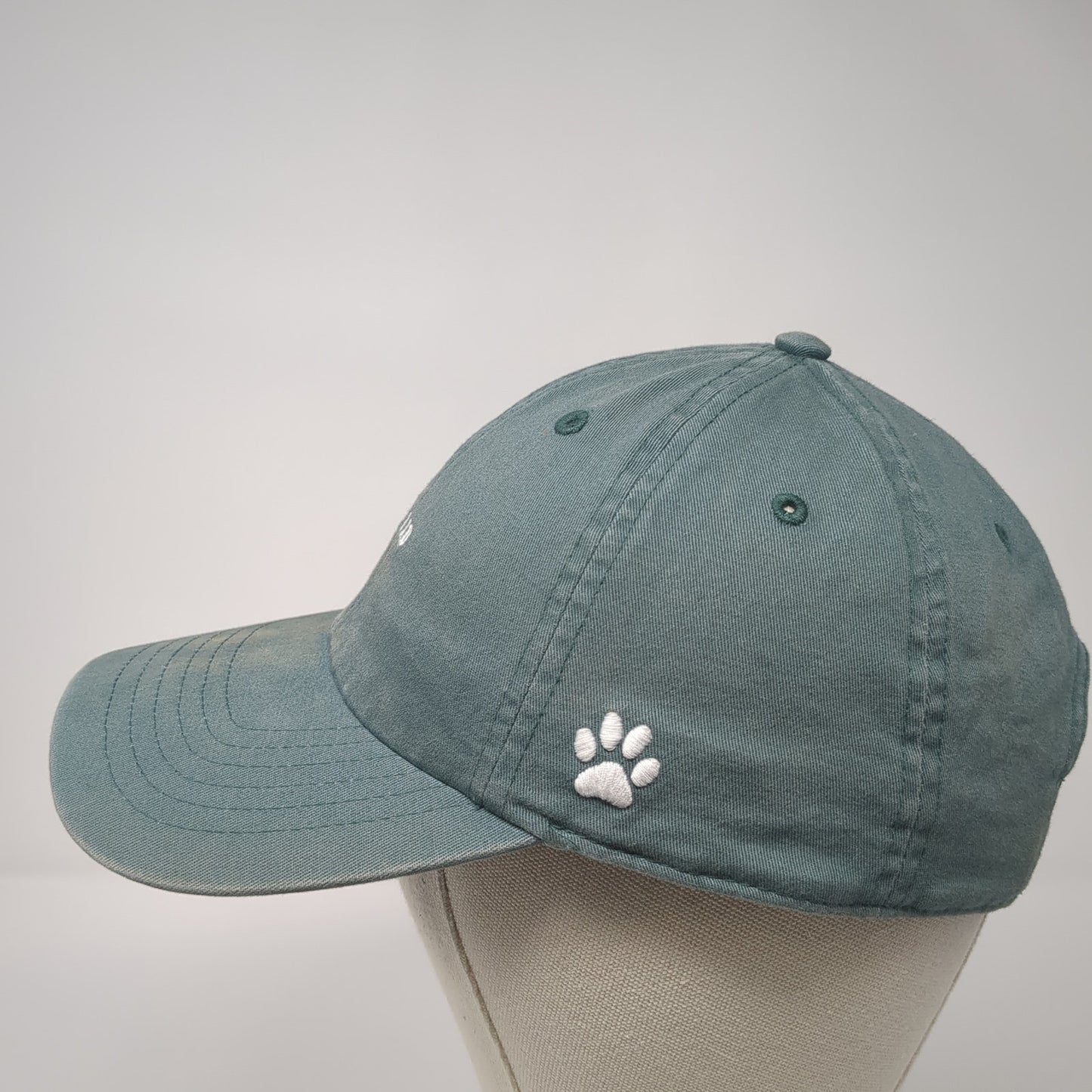 Dog Dad Slideback Baseball Cap Green One Size Adjustable Embroidered WMO