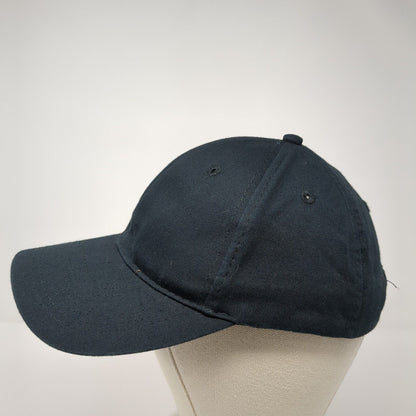 Pizza Strapback Hat Black One Size Adjustable Embroidered Port & Company