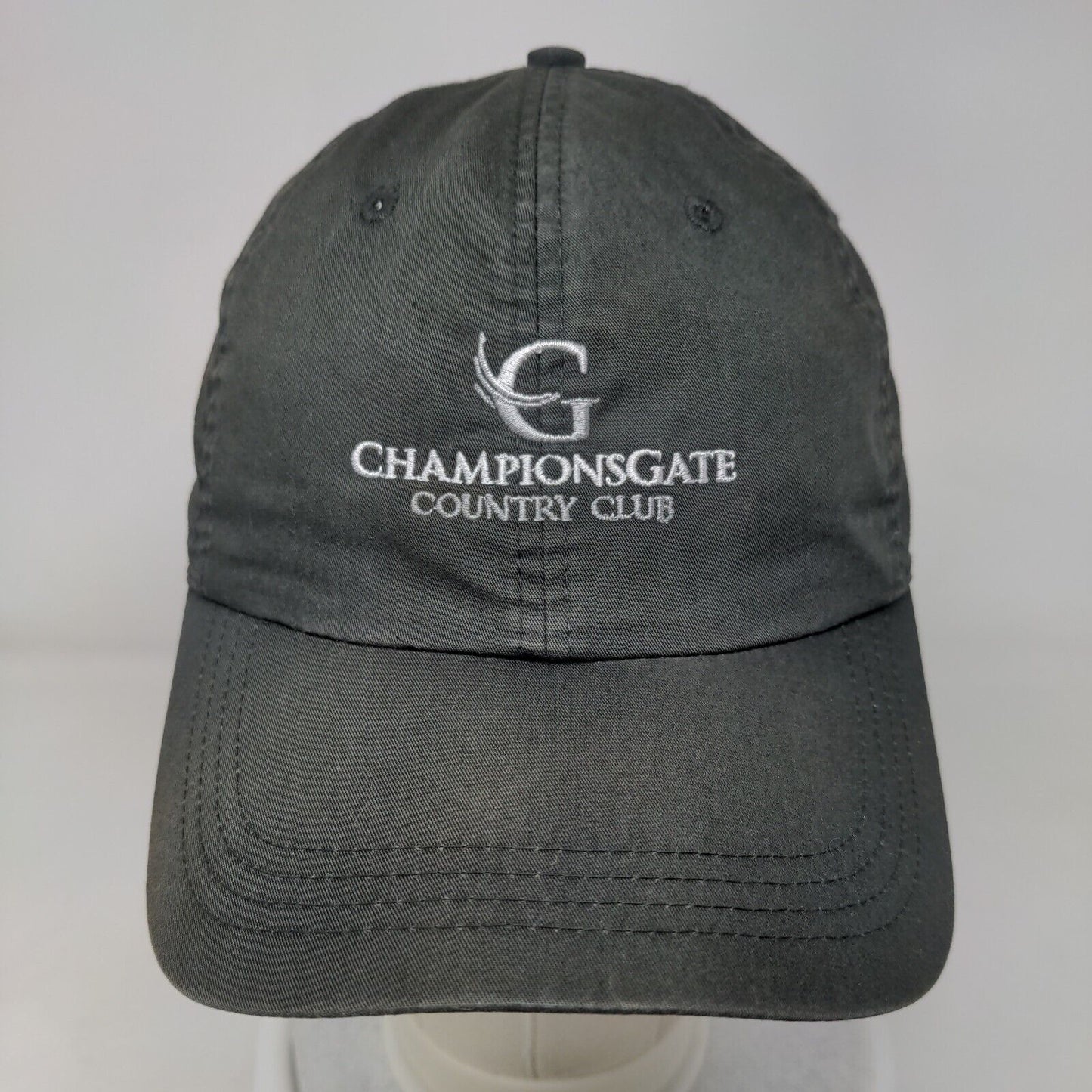 Championsgate Country Club Strapback Hat Black Classic Cut 6 Panel Ahead