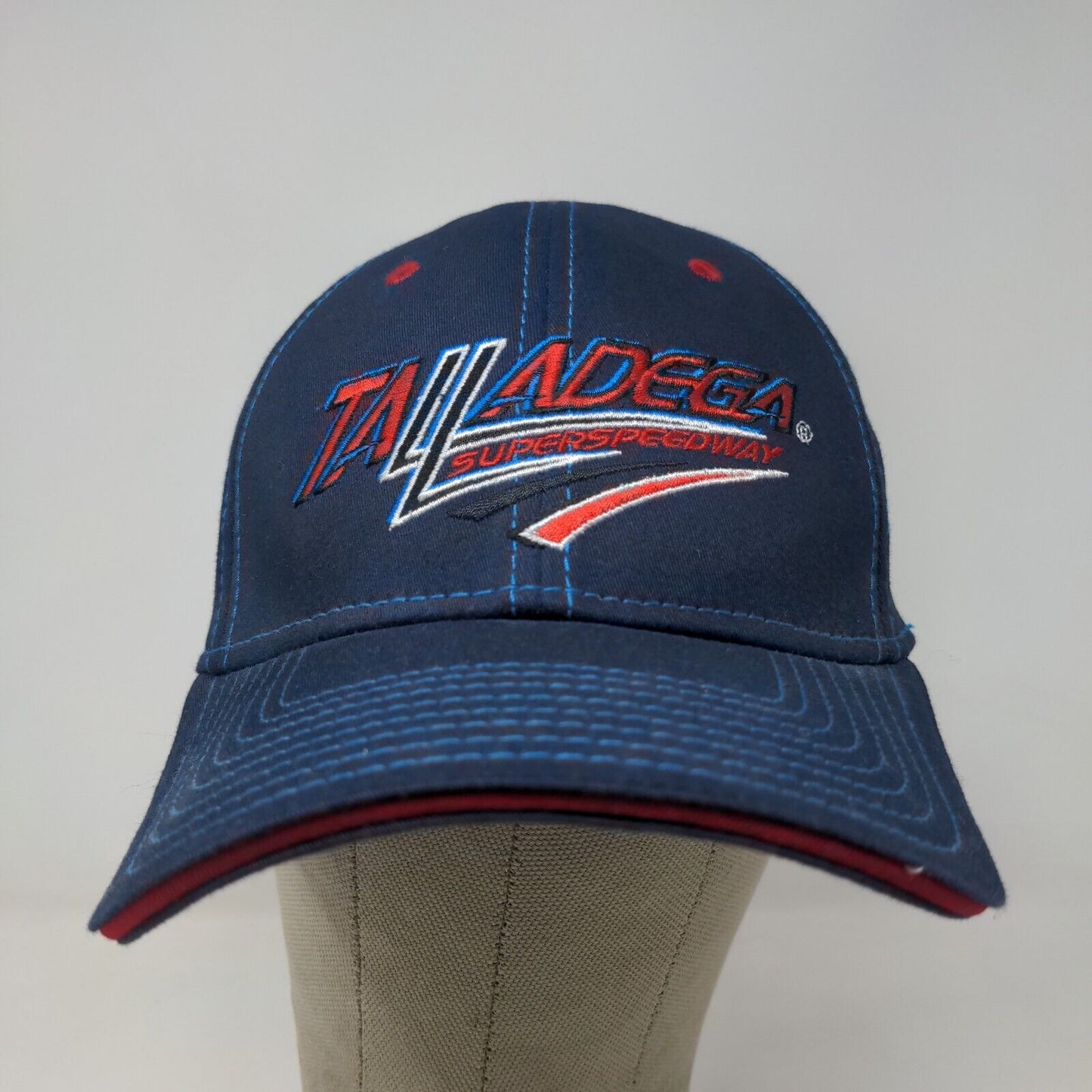 ICS Men's Fitted Hat Blue Size OSFM Embroidered Talladega Super Speedway Logo