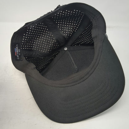 Cap America Trucker Hat Black One Size Snake River Farms Rope Patch Perforated