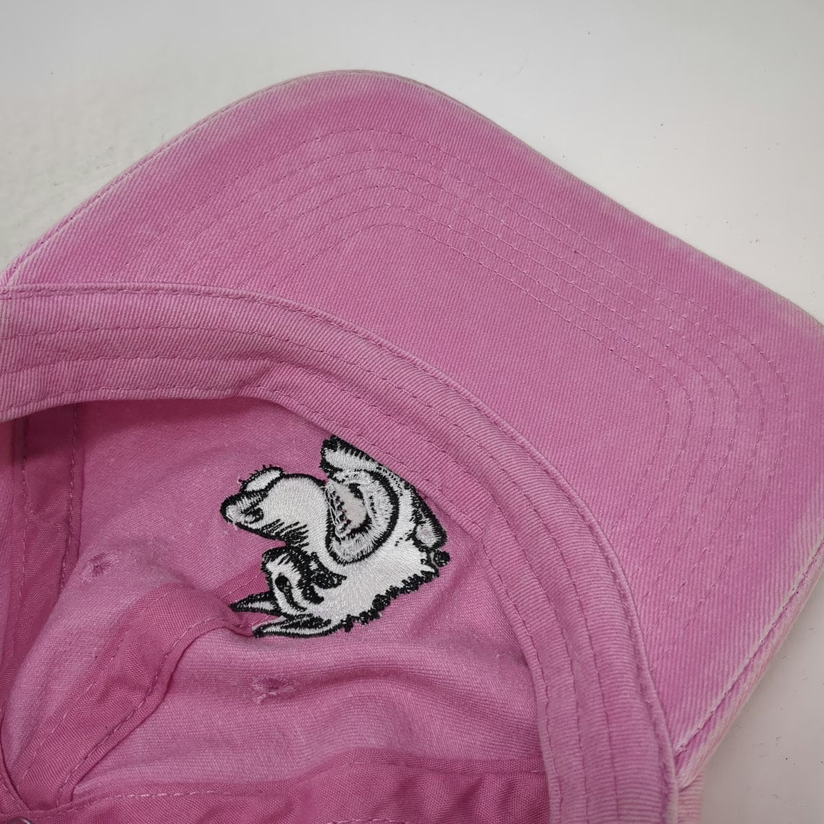 Buyers Products Company Pink One Size Baseball Cap Hat Cotton Slideback Dog Logo