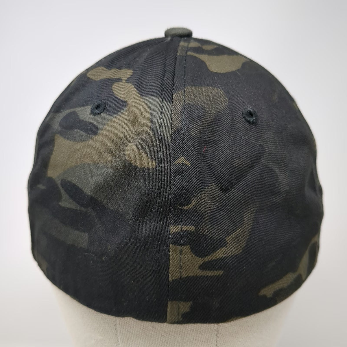 Flexfit Baseball Cap Black XL Camo SM Restore Embroidered Stretch Fit Hat