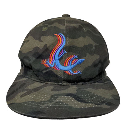 Wookles & Co. Lizard Snapback Hat One Size Camo Embroidered Adjustable