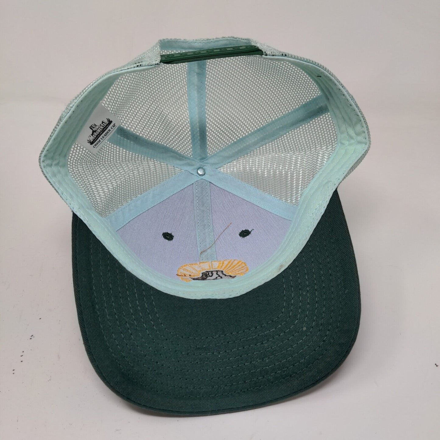 Monumental Men's Snapback Mesh Back Hat Green Embroidered Logo Christian