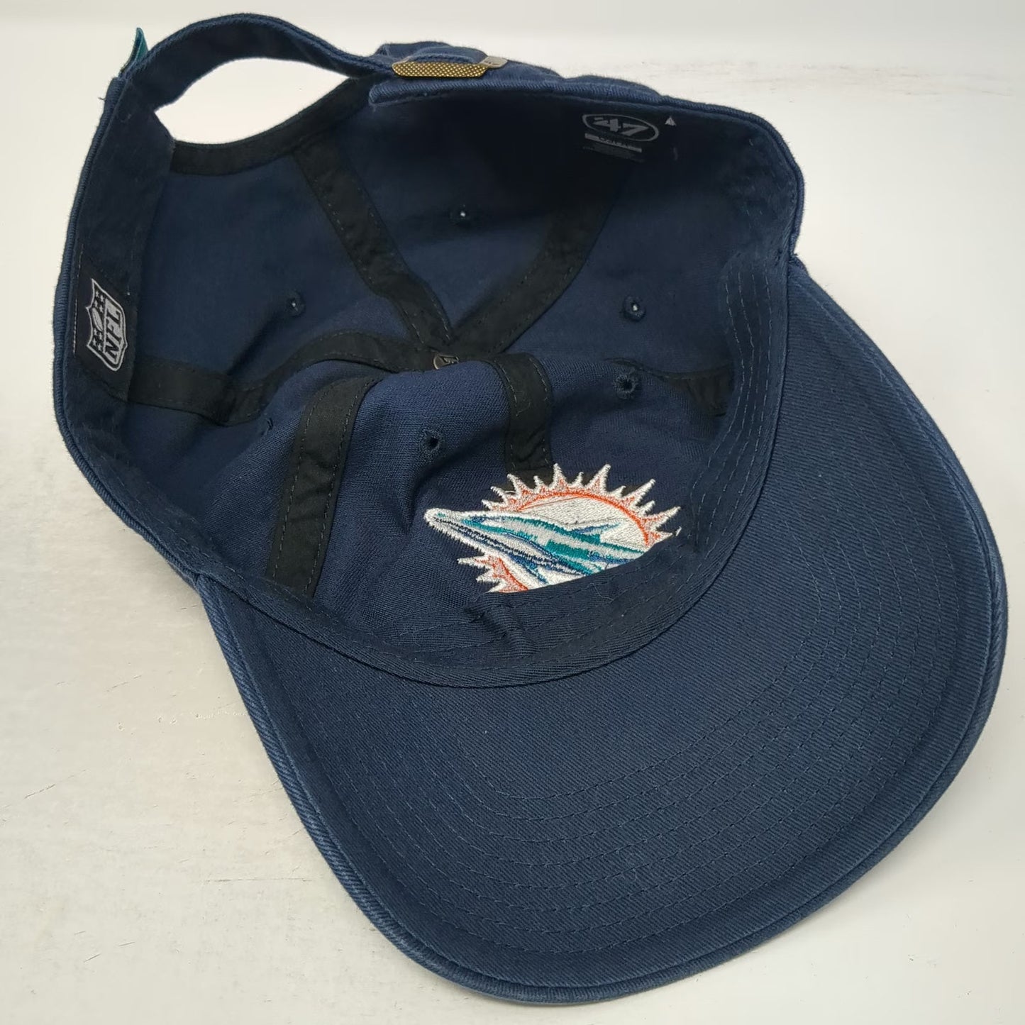 Miami Dolphins NFL '47 Blue One Size Hat Adjustable Cotton Embroidered Slideback
