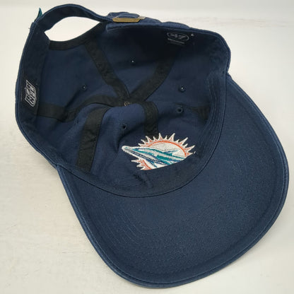 Miami Dolphins NFL '47 Blue One Size Hat Adjustable Cotton Embroidered Slideback