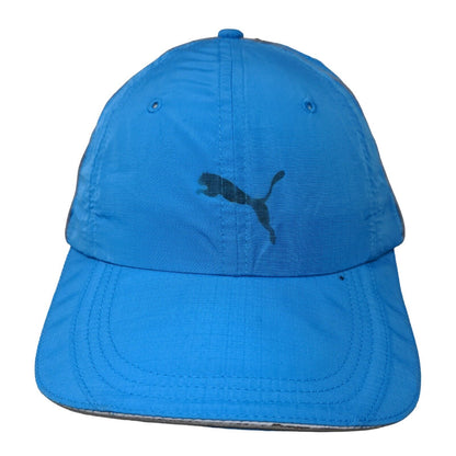 PUMA Logo Strapback Hat Blue OSFA Adjustable Vent Holes Outdoor