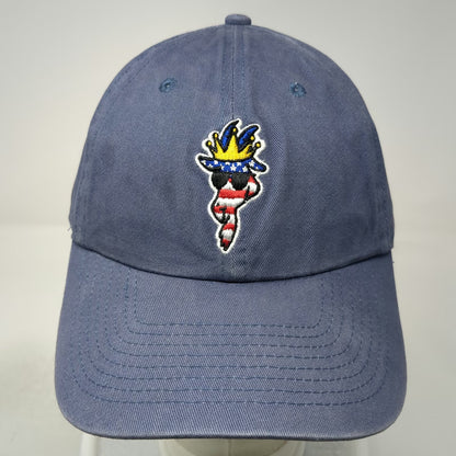 GOAT USA Baseball Cap Blue Red White One Size Slideback Cotton Mascot Logo Hat