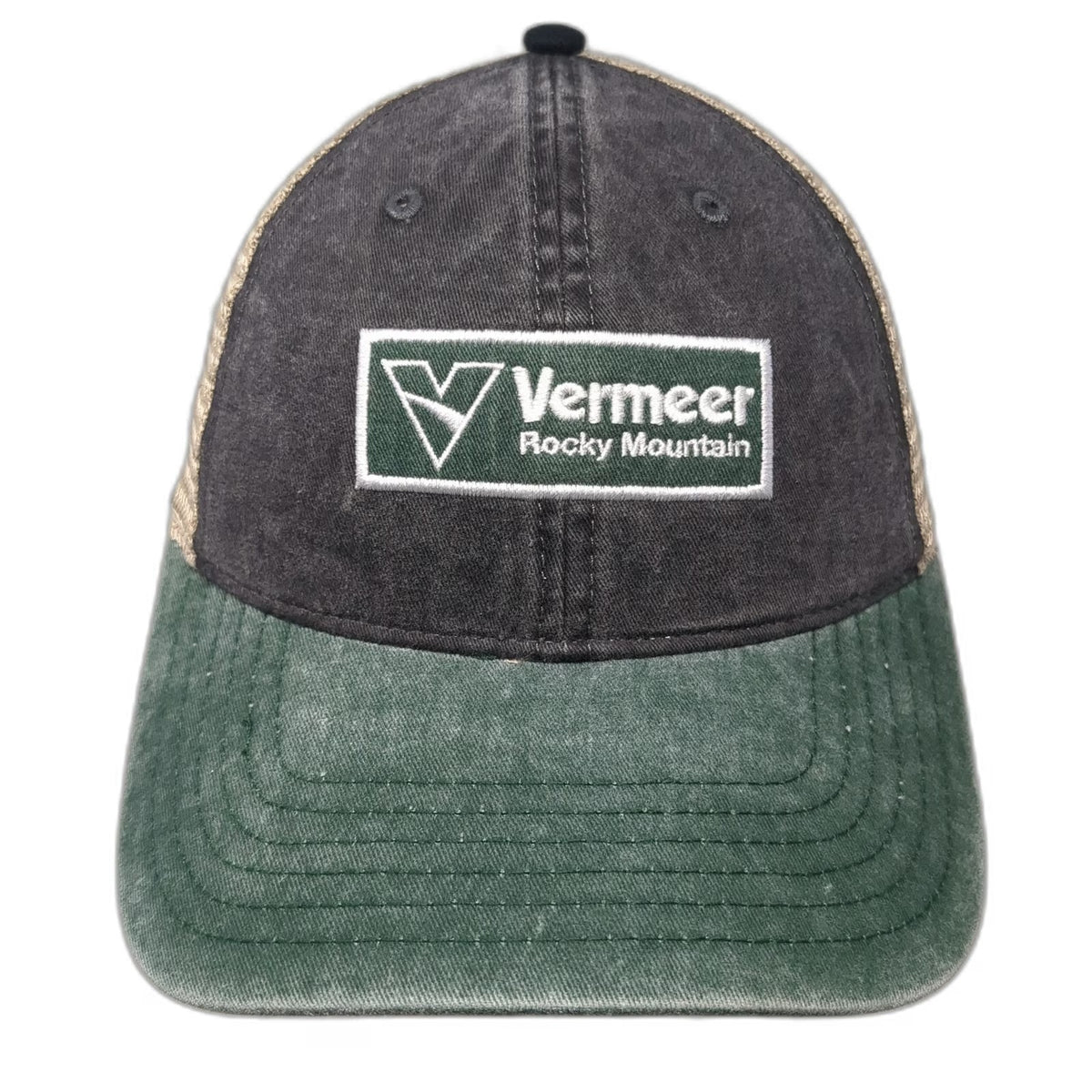 Identity Group Vermeer Rocky Mountain Baseball Cap Black Green Mesh One Size Hat