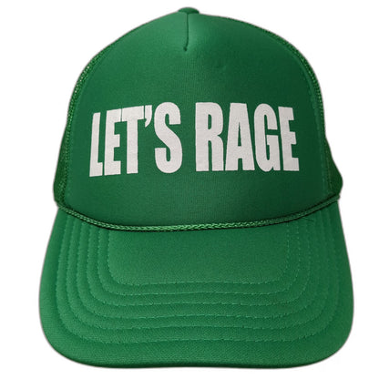 OTTO Trucker Hat Green One Size Mesh Snapback Rope Lets Rage Foam Graphic Hat