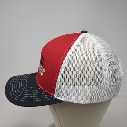 Richardson Trucker Hat Red White Black One Size Wickel Tire Pros Mesh Snapback