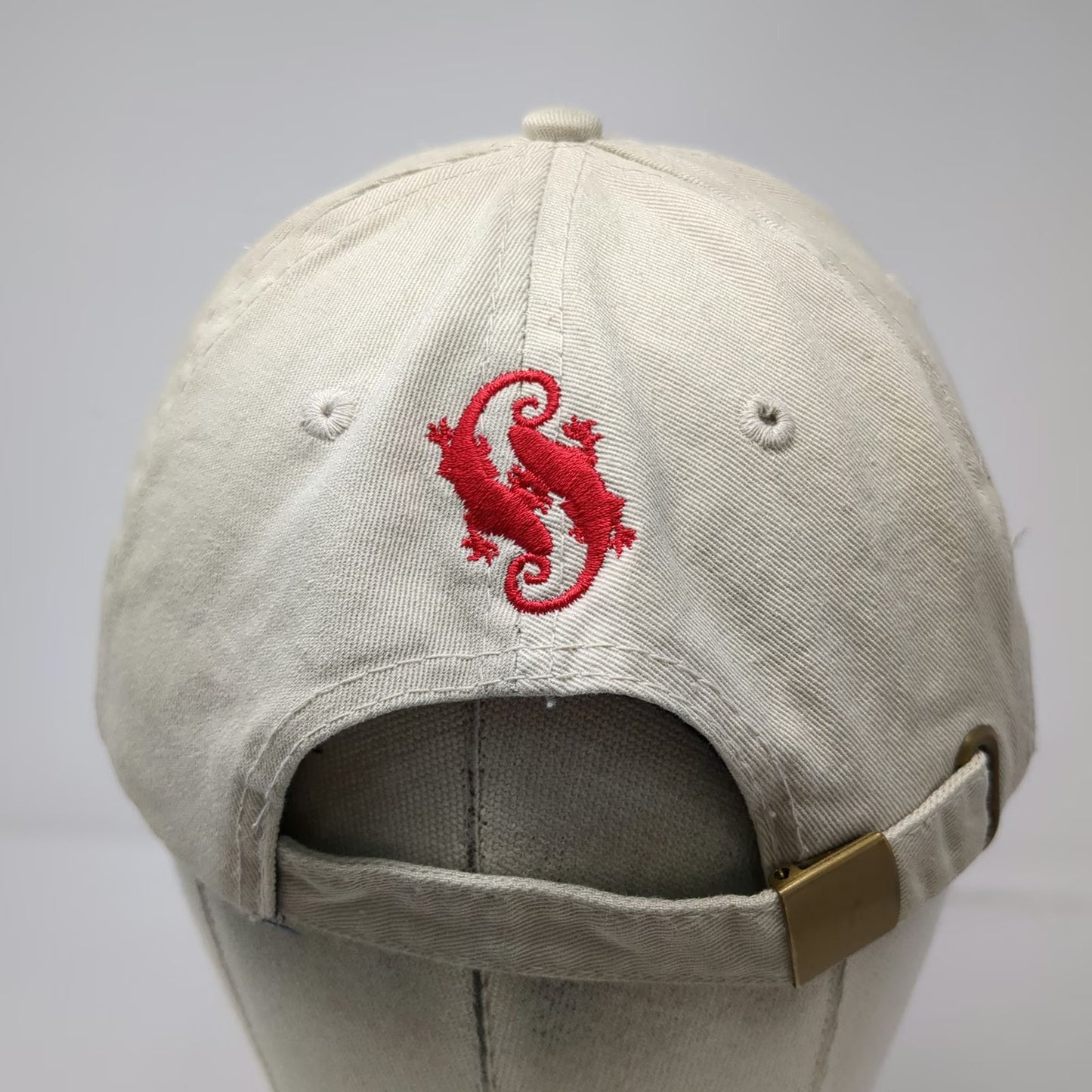SoBe Life Water Beige One Size Baseball Cap Embroidered Logo Hat Slideback