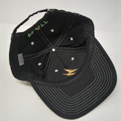 Platt Lightning Slideback Hat Black One Size Adjustable Embroidered
