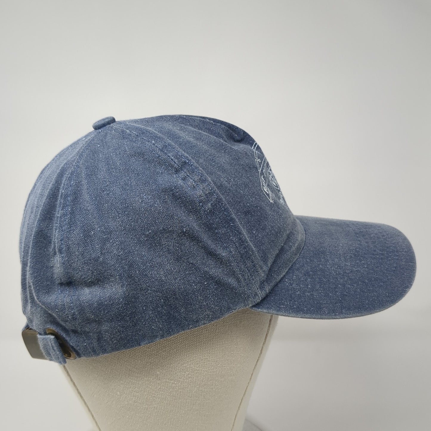 Fast Cut Industries Baseball Cap Blue One Size Adjustable Embroidered Denim