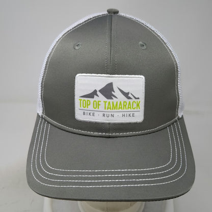 Gray Trucker Hat OSFM Top Of Tamarack Bike Run Hike Mesh Snapback Step Forward