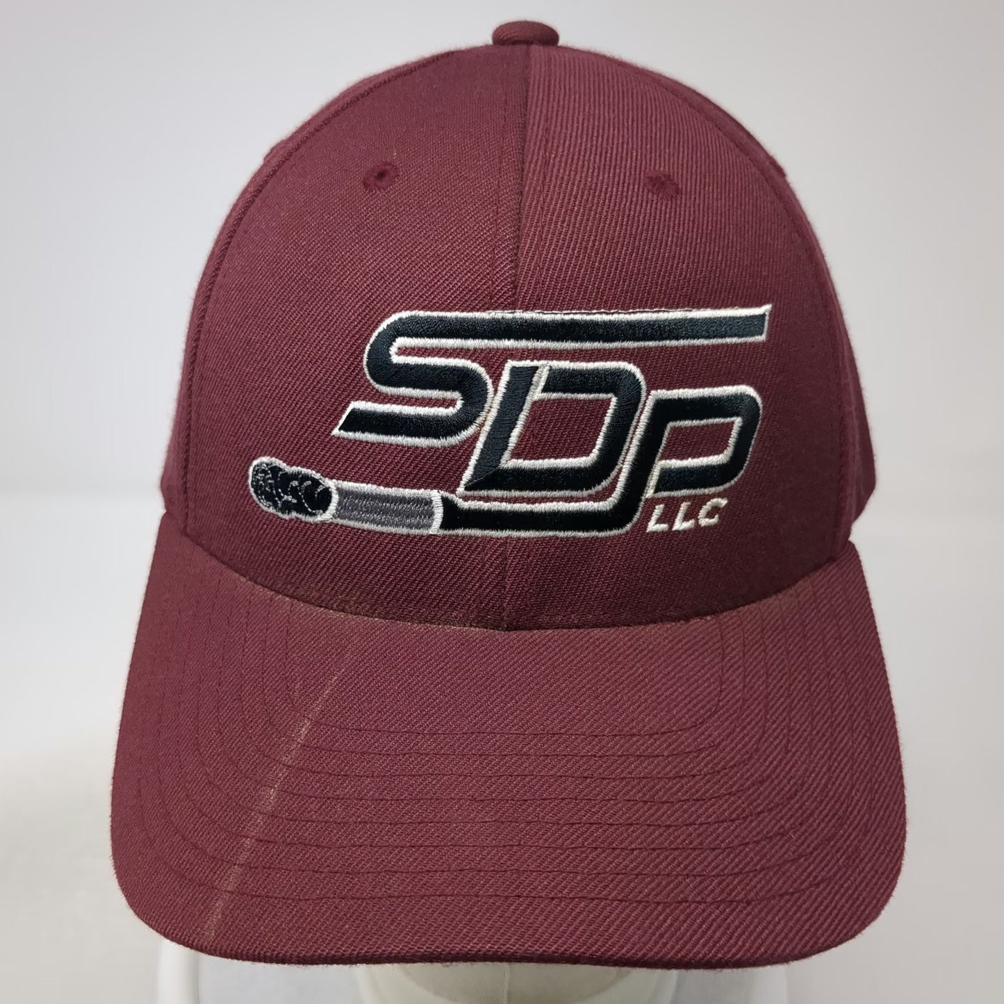 Yupoong Snapback Hat Red One Size SDP LLC Structured Wool Blend Baseball Cap