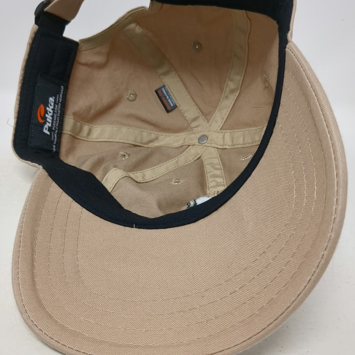 Pukka Baseball Cap Beige One Size Pinehurst 1895 Golfer Logo Strapback Hat