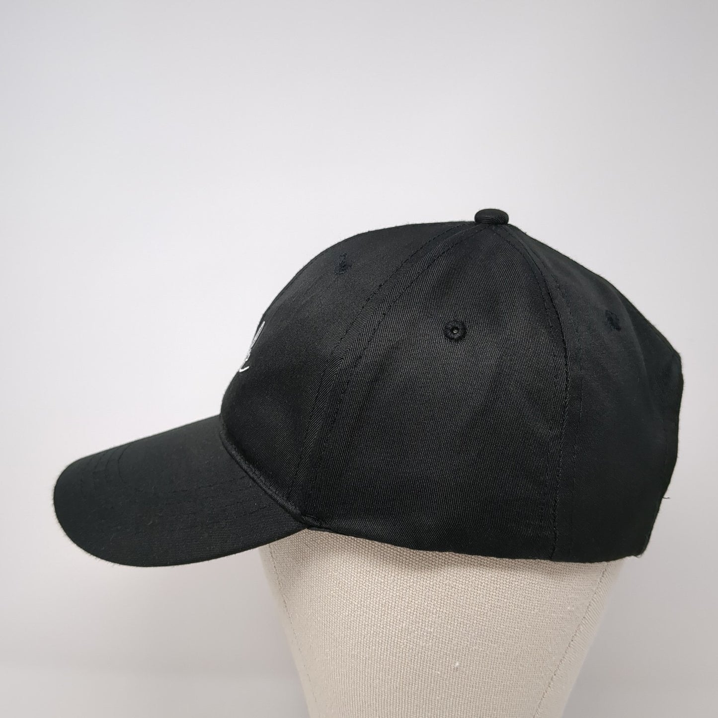 Babe Strapback Hat Black One Size Adjustable Embroidered Solid 6 Panel