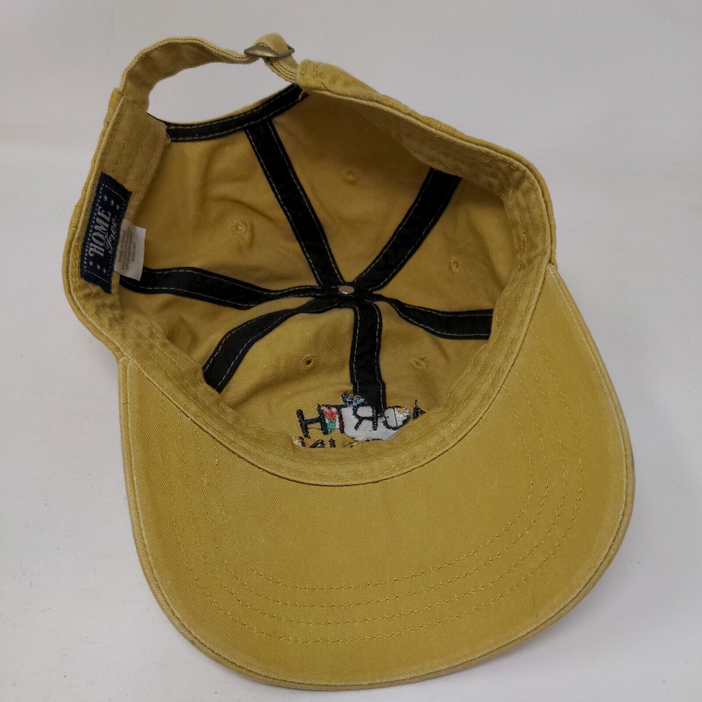 North Carolina Slideback Hat Tan OSFM Embroidered Floral 6 Panel Home Free