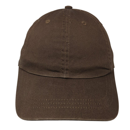 Unbranded Strapback Baseball Cap Brown One Size Adjustable Blank 6 Panel