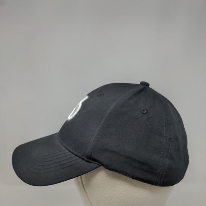 Y6 Strapback Hat Black OSFM Embroidered Moisture Wicking UV Coating