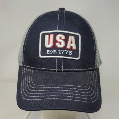 USA Est. 1776 Snapback Trucker Hat Multicolor One Size Embroidered Mesh Back